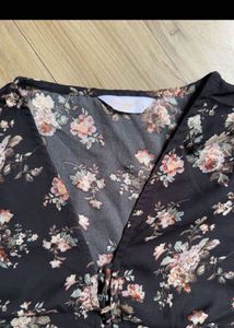 Black Tie-Up Top