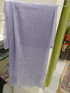 Lavenders Shimmer Scarf With Tassles