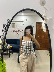 ROADSTER| Plaid Crop Top