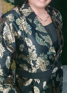 Black Banarasi Cordset