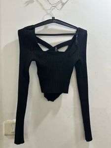 ONLY Black Ribbed Top