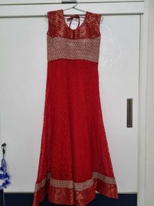 Red Ethnic Anarkali Gown