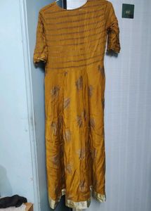 Libas Mustard Anarkali Suit Set M...
