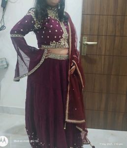 🔥Wine Designer Lahenga 🔥