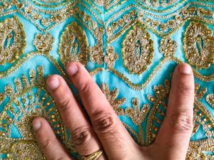 wedding gown(padded) katdana zardosi n sitara work