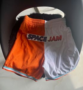 White And Orange Basketball Shorts