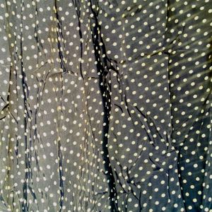 retro style navy blue knee length skirt with white