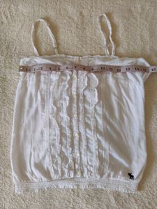 White Ruffled Cami Top