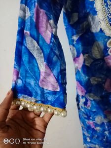 Mirror &amp; Moti Work straight  Kurti