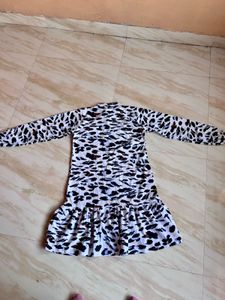 Animal Print Shirt Dress