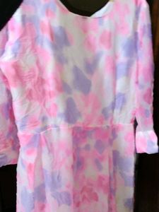 Pink Long Goun Frock Formal Daily Wear Can Carry