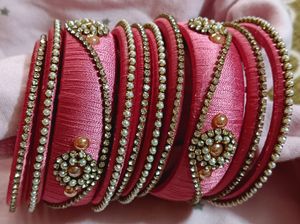 Silk Thread Bangles Prepared By Me