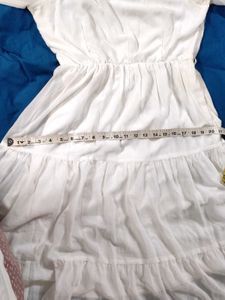 M White Tiered Maxi Dress
