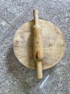 Wooden Rolling Pin &amp; Board Set