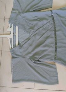 flutter sleeves grey Dress