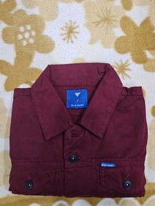 Burgundy Denim Jacket