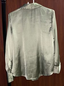 Green Satin Shirt