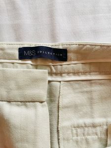 Beige Wide Leg Pants