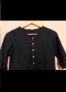 Zudio Navy Blue Cotton Kurta