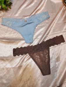 Lace Thong Panties - 2 Pack