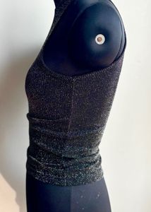 SALE‼️Sparkly Shimmer Black Tank Top