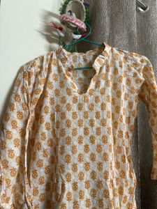 Mustard Printed Salwar Kameez
