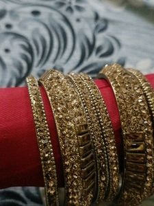 Green &amp; Gold Bangles