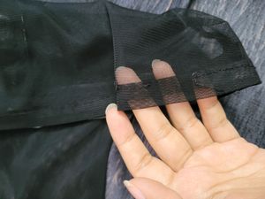 See-through Black Mesh top