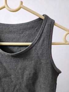 grey ribbed bodysuit