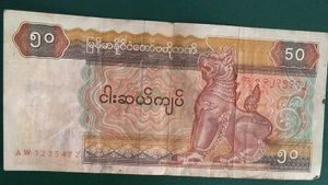 Vintage Myanmar 50 Kyats Banknote