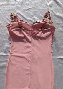 Brand New(Urbanic) Pink Floral Embroidered Dress
