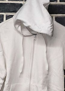 White Zip-Up Hoodie