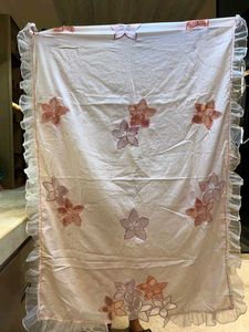 Floral Bedsheet with Ruffle Trim