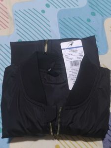 Stylish Black Bomber Jacket girl