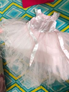 Beautiful High Low Pattern Frock For 2-4 Year Old