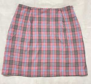 Pink Checked Skirt