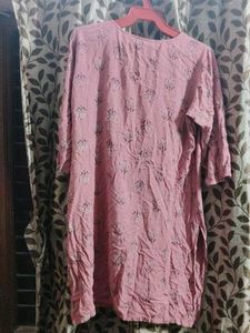 Floral Print Pink Kurta