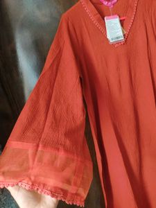 Elegant Rust Kurta Set