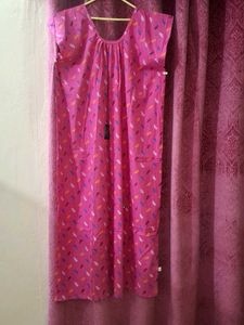 Pink Cotton Night Gown