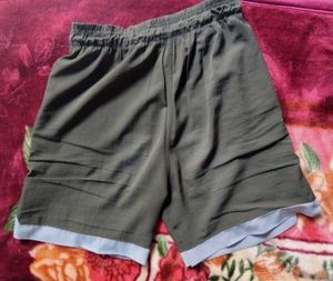 Olive Green Athletic Shorts