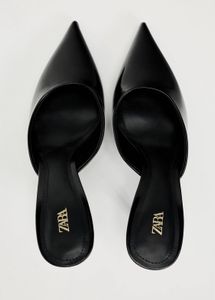 ZARA Patent Effect Mules