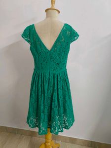 Emerald Green Lace Dress(Fixed Price)