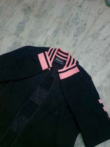 Black yak Striped Jacket