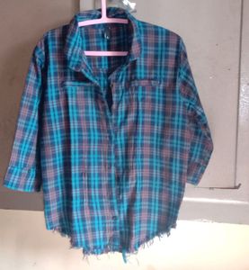 Blue Checks Tshirt women