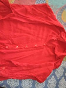 Red Button-Down Shirt