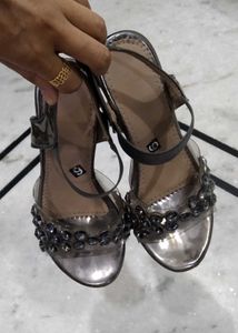 Black, Camel,Silver Slippers