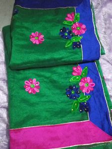 Beautiful Embroidery Work Saree