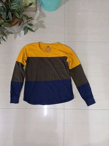 Color Block Long Sleeve Shirt