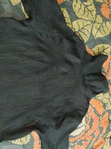 Black Button-Down Top