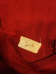 Red Knit Pullover Sweater